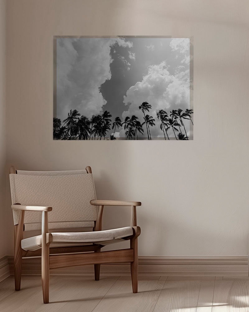 Landscape art with swaying palms and dramatic skies – Canvas