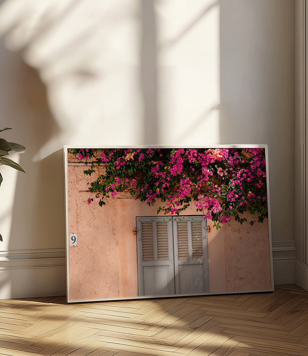 Botanical print: bougainvillea over vintage door – Product2