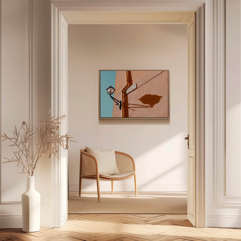 Travel poster with Rue de May lamp and shadow – Canvas2
