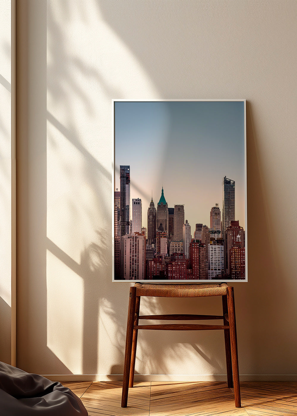 Travel poster with urban skyline at dusk – Product3