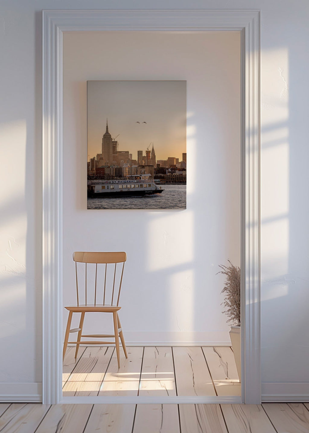 Travel poster Manhattan skyline – Canvas