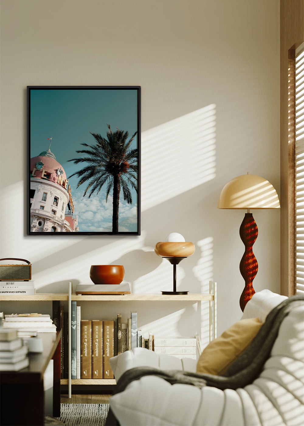 Travel poster Riviera dome and palm – Canvas1