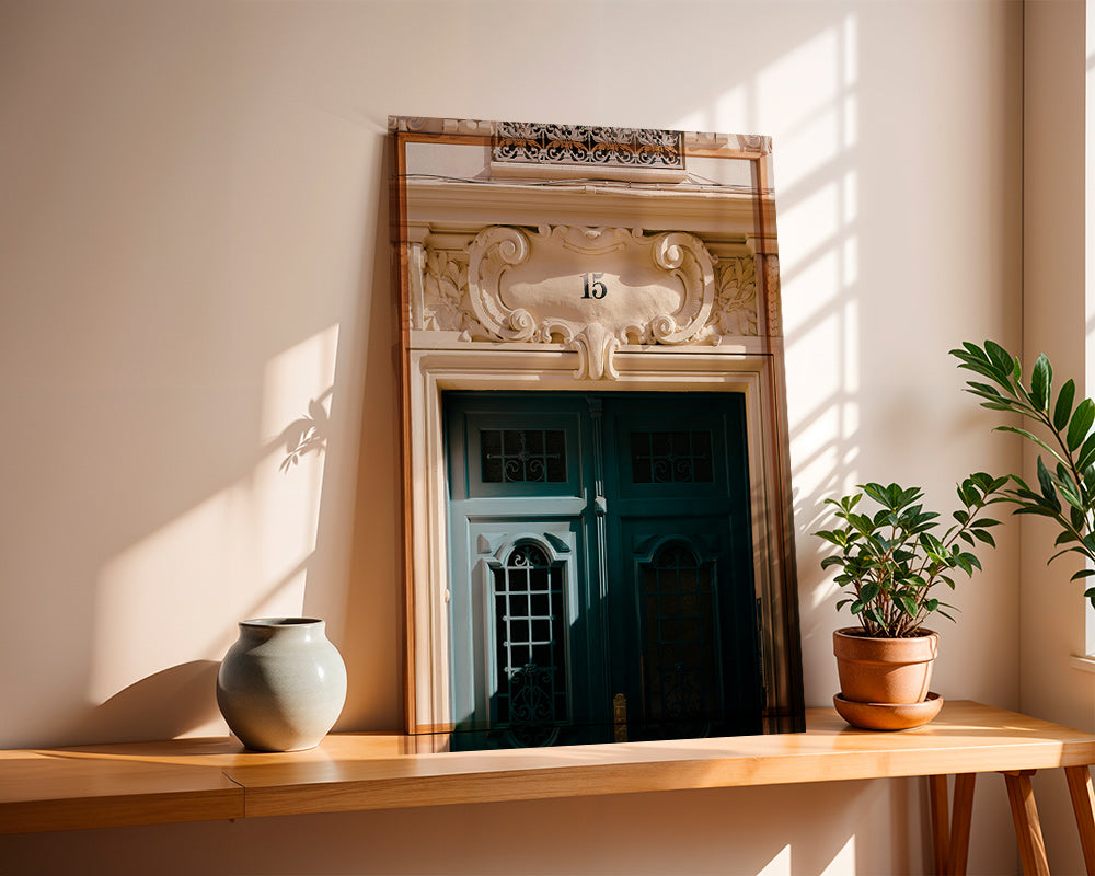 City art: green door and number 15 – Product1