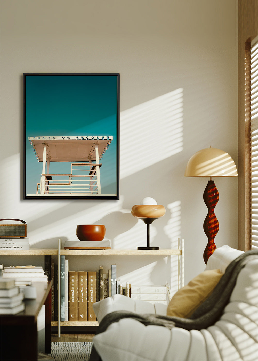 Seaside lifeguard tower photograph – Canvas1