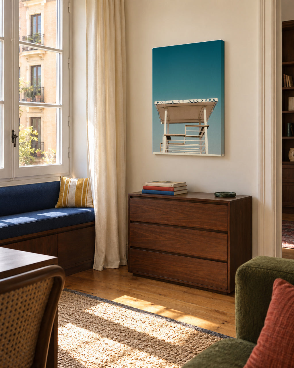 Poste de Secours - Unframed canvas in an interior