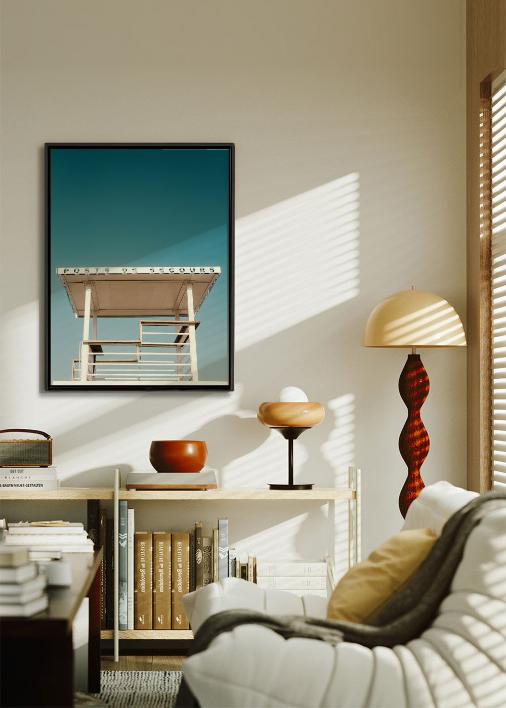 Poste de Secours - Framed canvas in an interior
