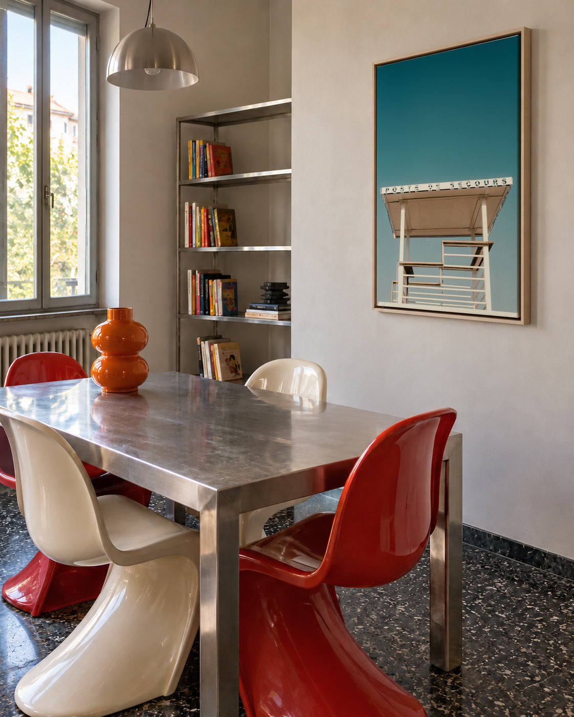 Poste de Secours - Framed canvas in an interior