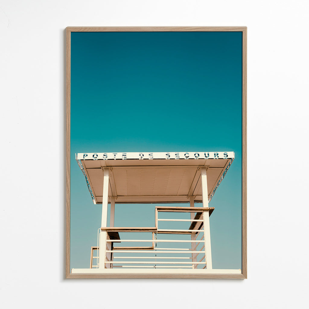 Seaside lifeguard tower photograph – Oak Frame