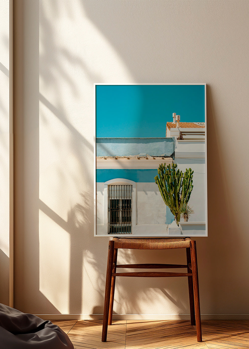 Botanical print: Mediterranean façade with cactus – Product1