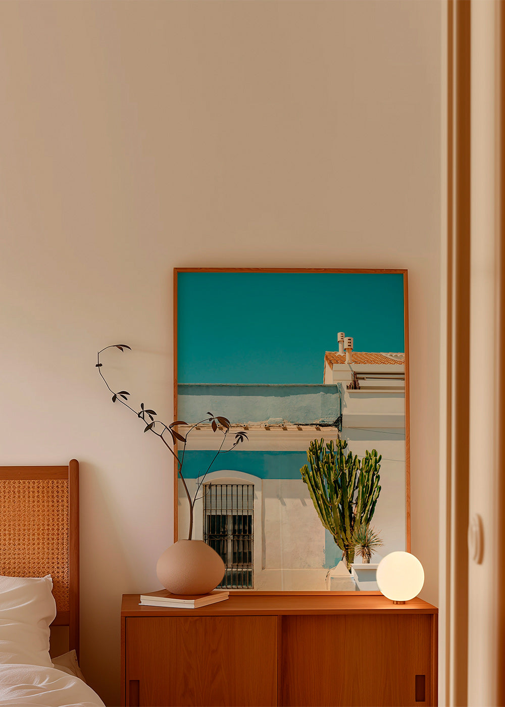 Botanical print: Mediterranean façade with cactus – Product2