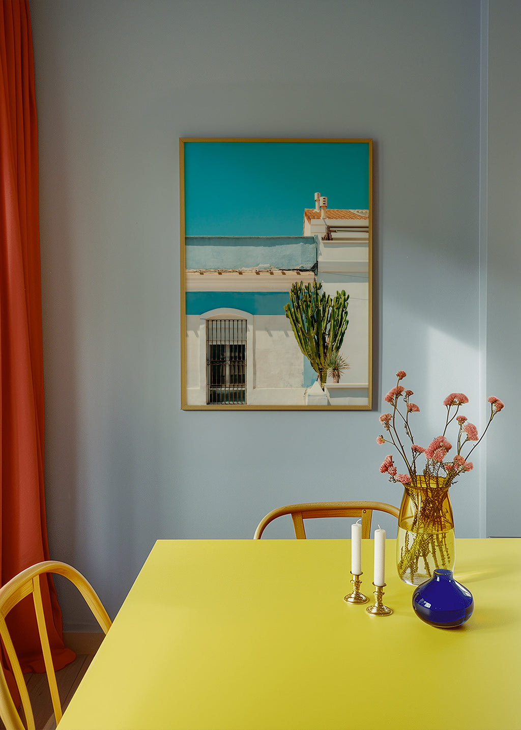 Botanical print: Mediterranean façade with cactus – Product3