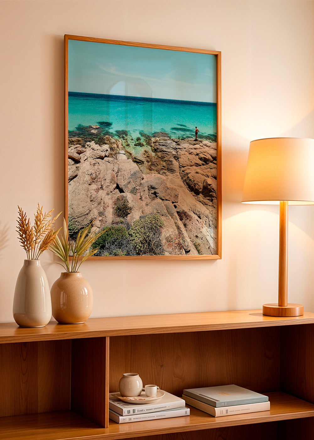 Landscape art: rocky coast with turquoise sea – Product2