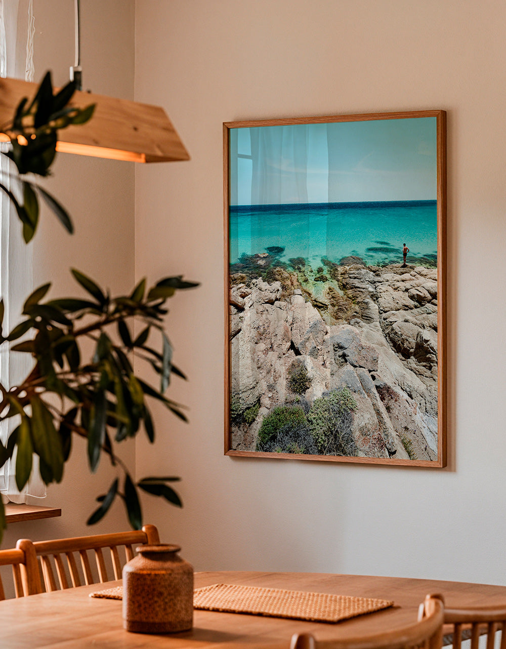 Landscape art: rocky coast with turquoise sea – Product3
