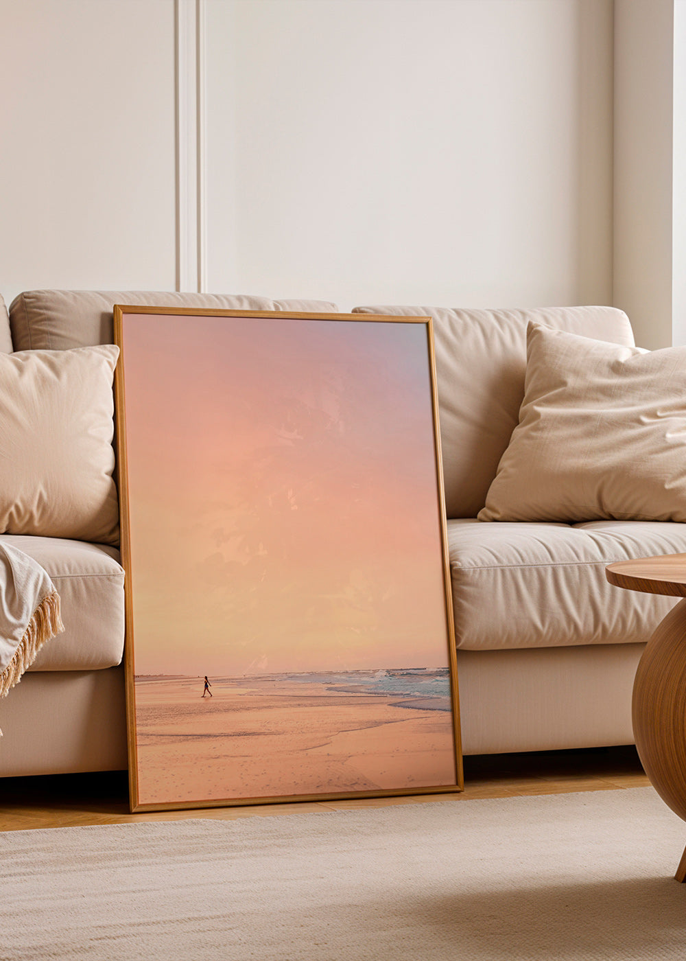 Landscape art: pastel beach at sunrise – Product3