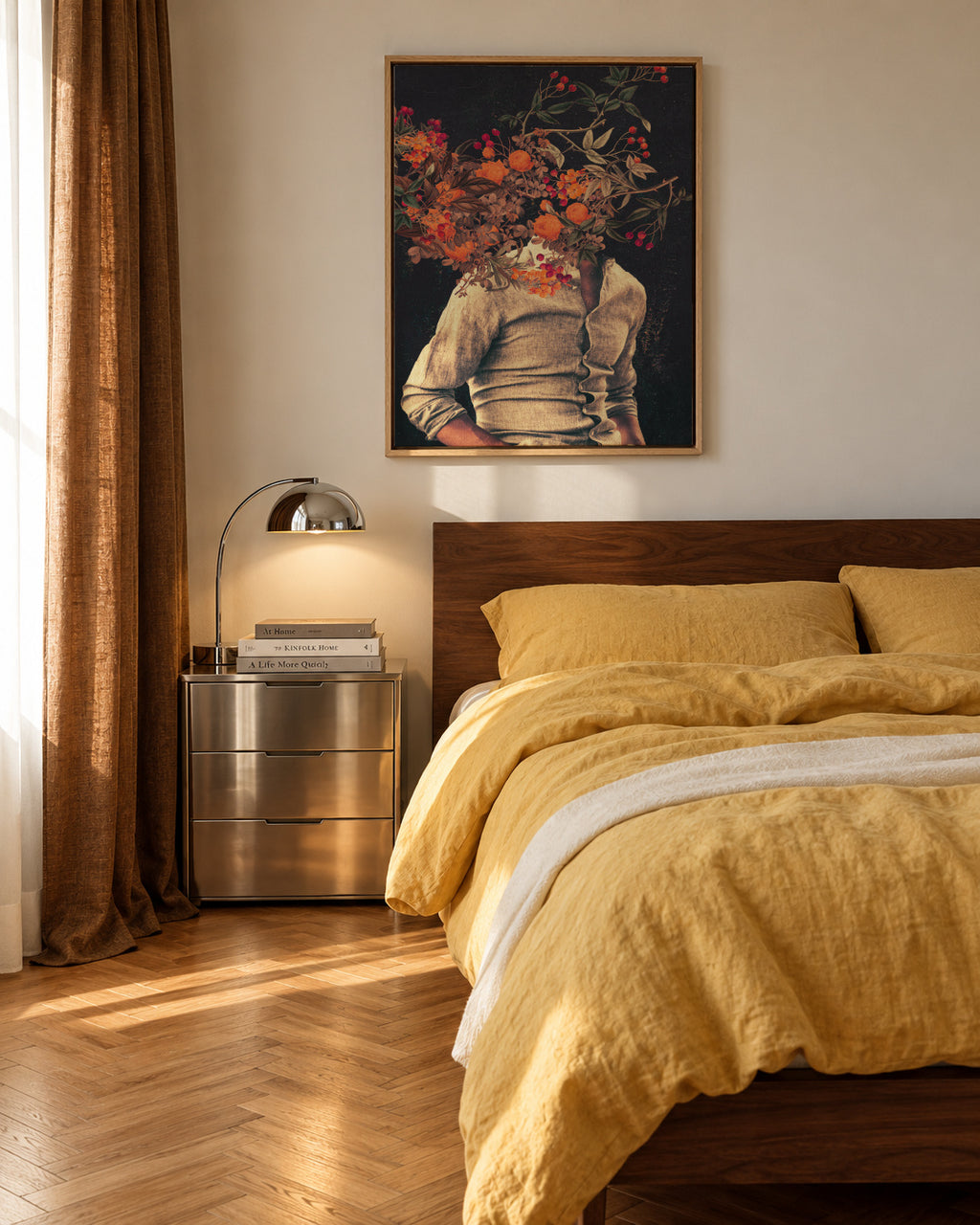 Roots - Framed canvas in an interior
