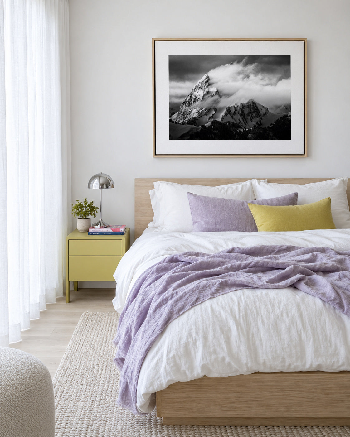 Rock and wind - Framed canvas in an interior