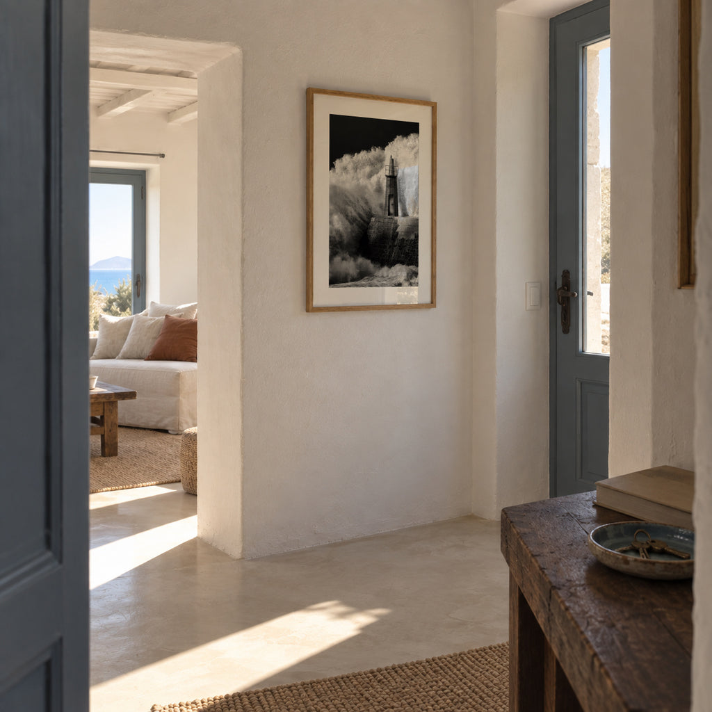 The lighthouse - Framed poster in an interior