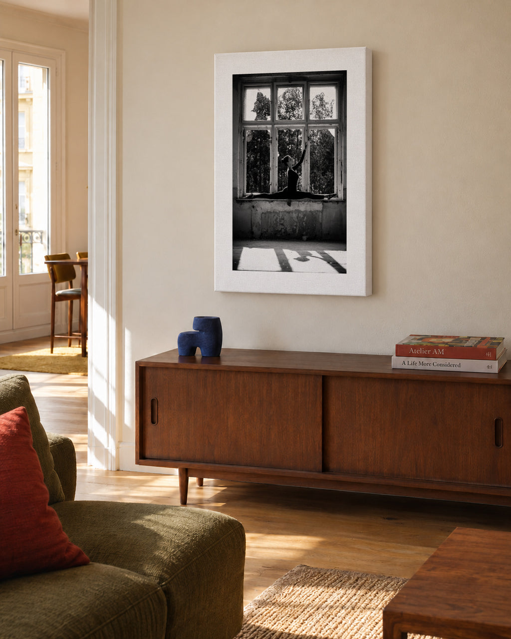 Dance - Unframed canvas in an interior