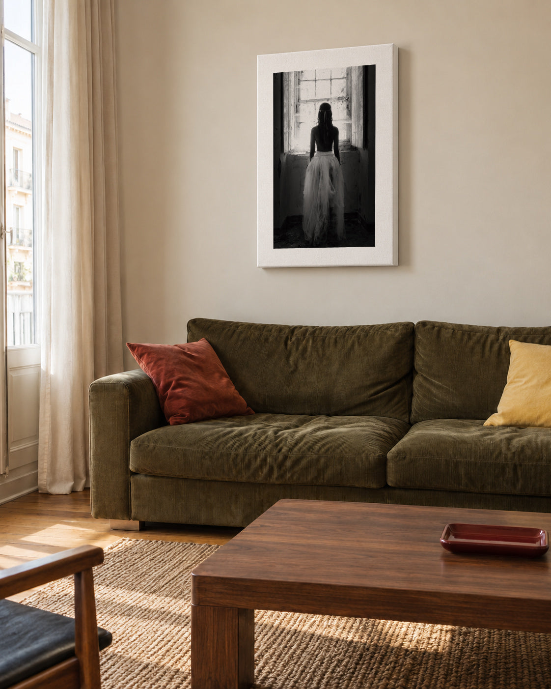 my way out - Unframed canvas in an interior