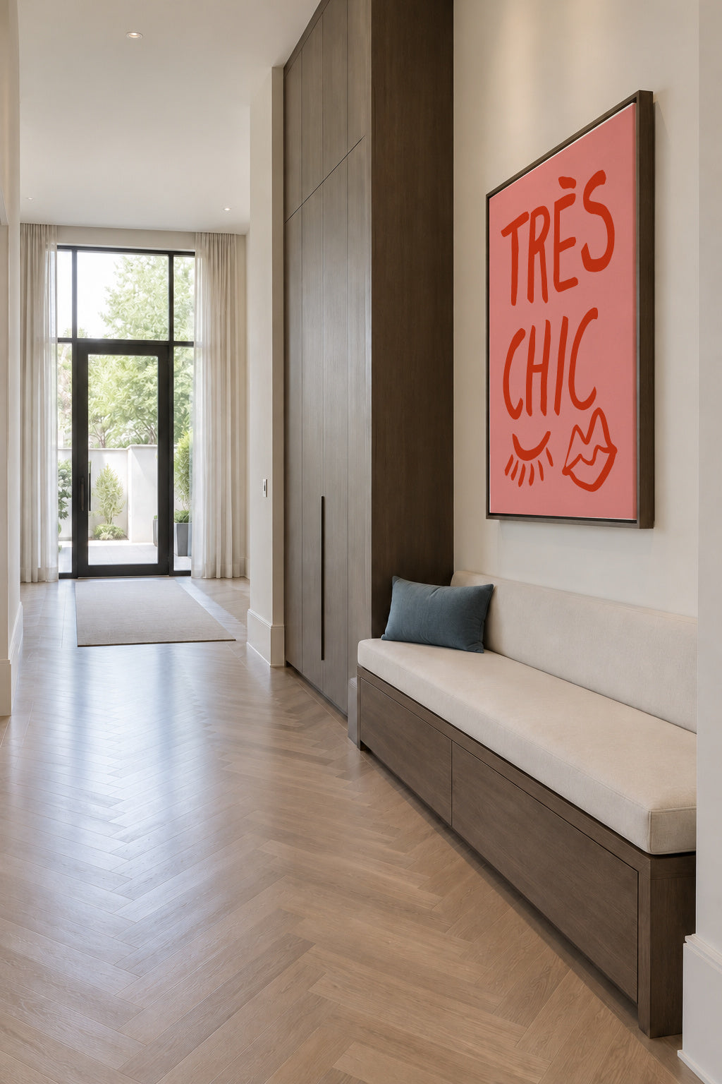 TrAus Chic Pink - Framed canvas in an interior