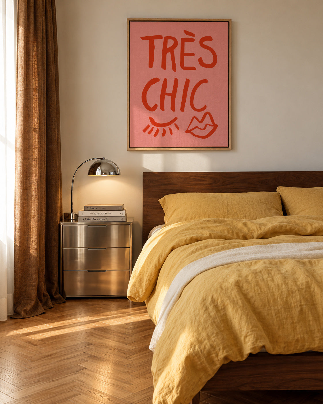TrAus Chic Pink - Framed canvas in an interior