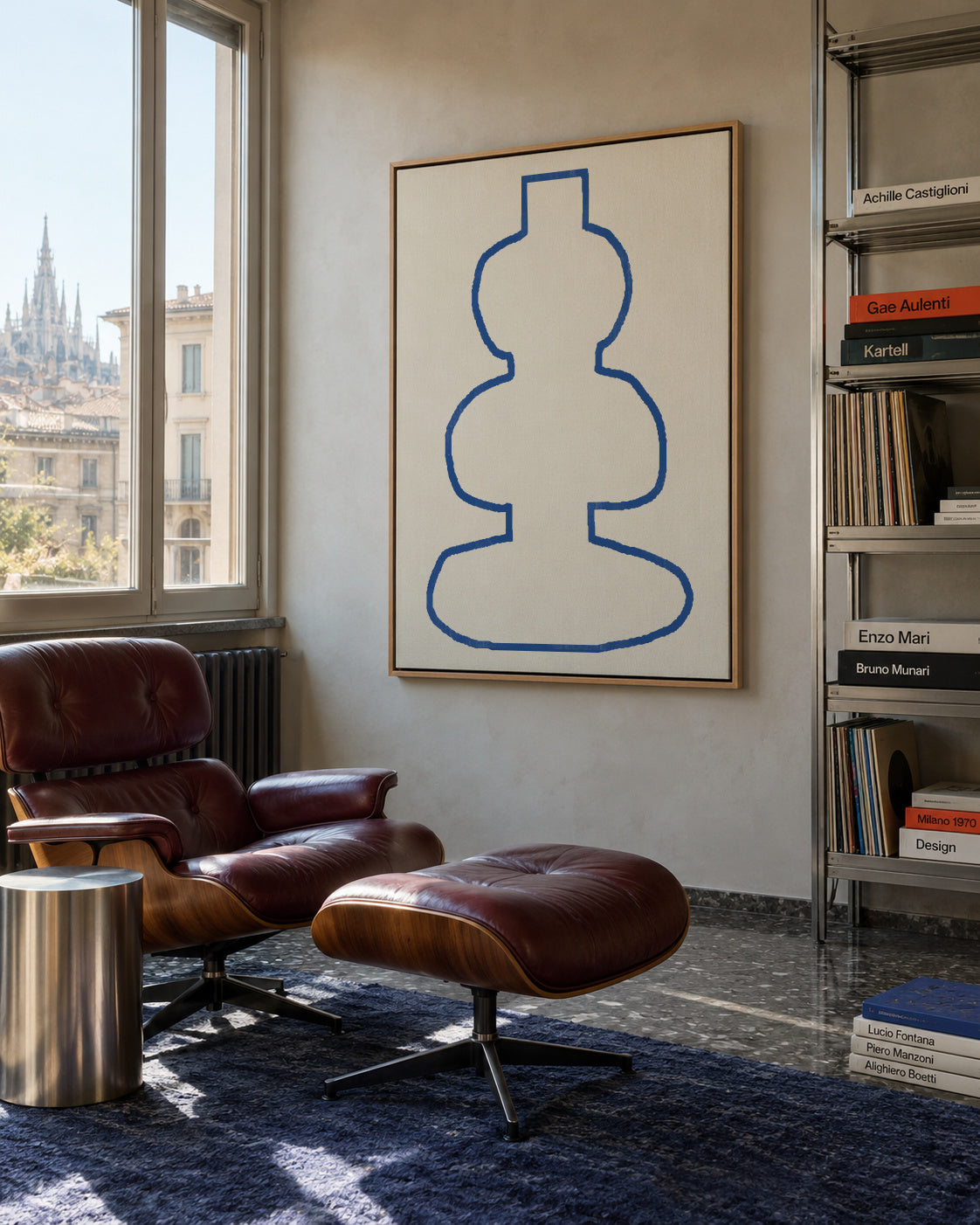 Vase No13 - Framed canvas in an interior