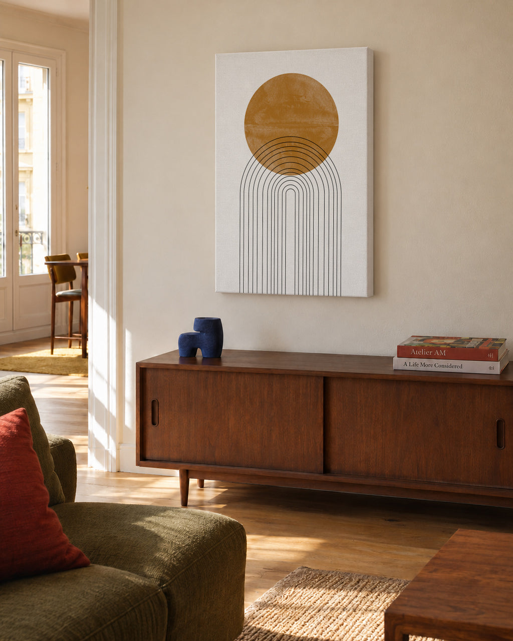 Abstract Flow No2. - Unframed canvas in an interior