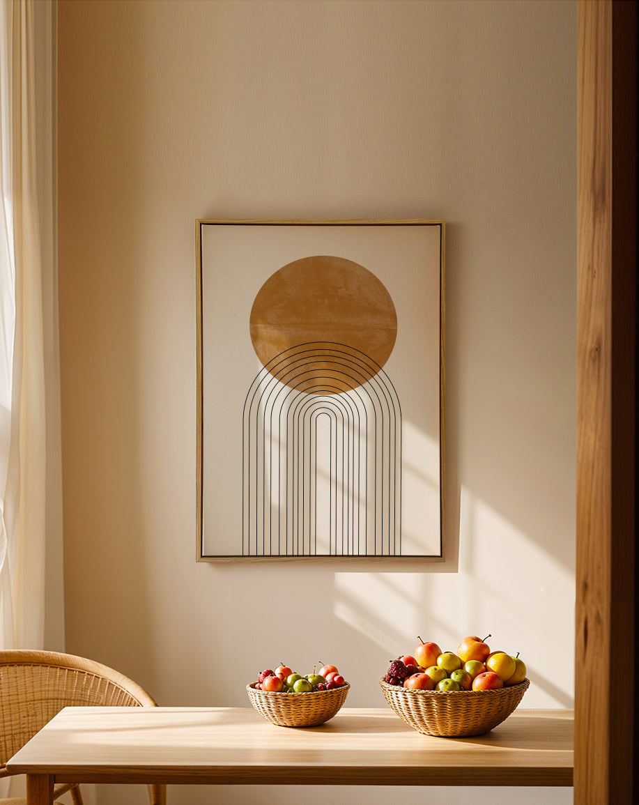 Abstract Flow No2. - Framed canvas in an interior