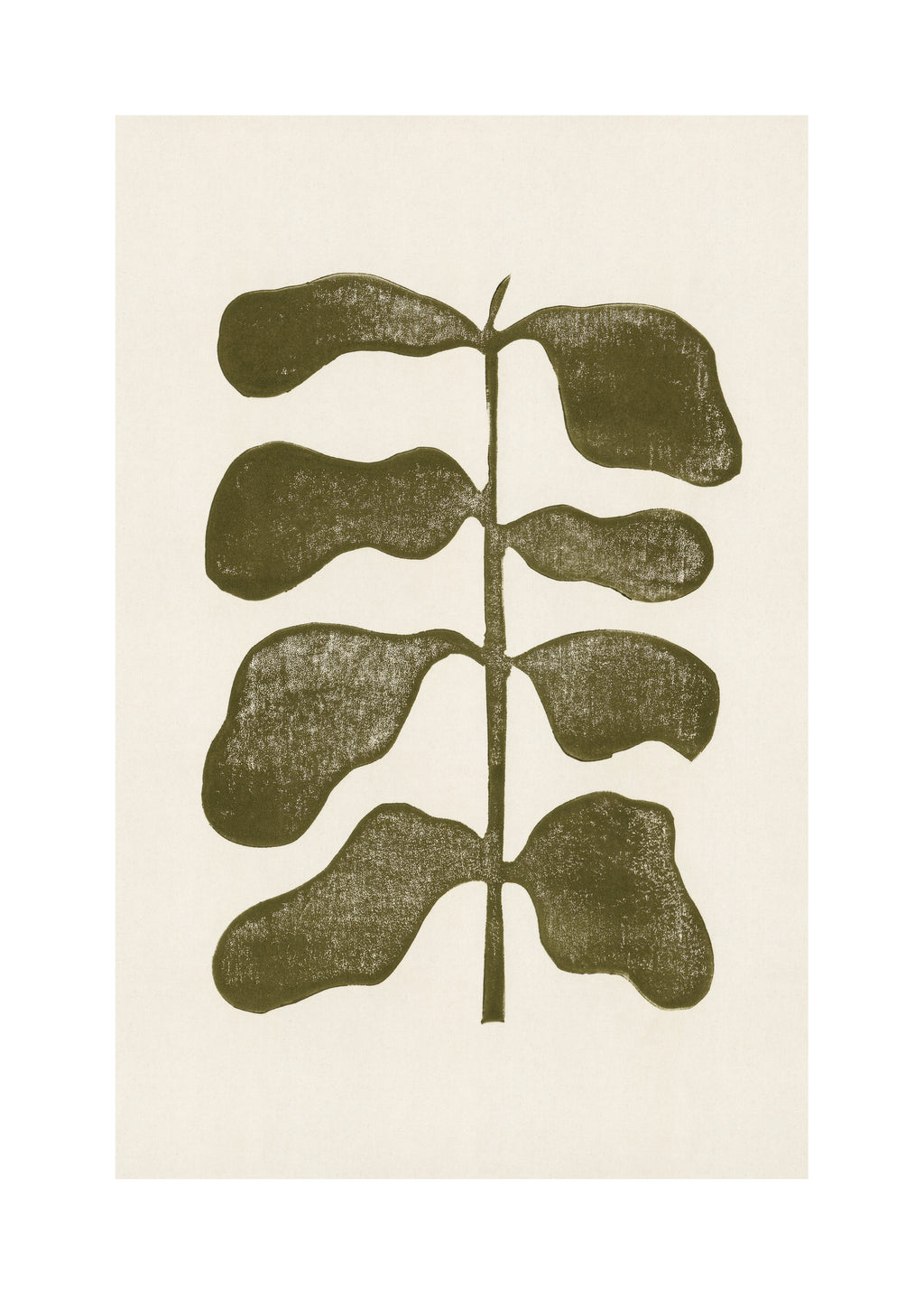 Linocut Plant - Unframed art print