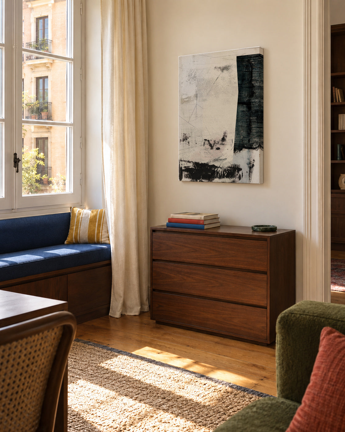 Movement - Unframed canvas in an interior