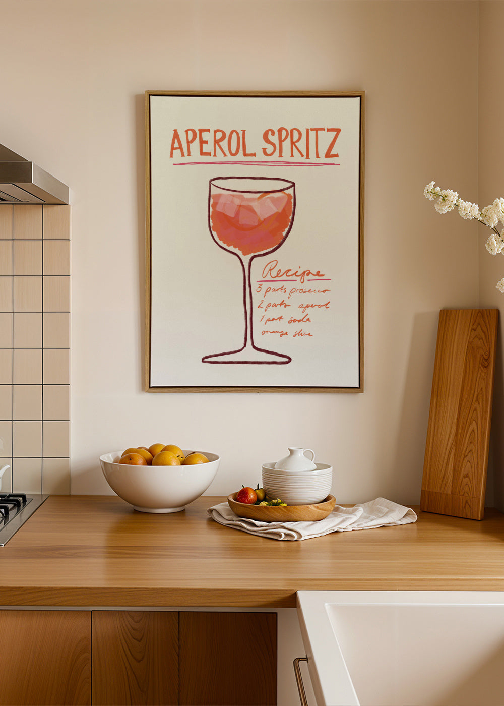 Aperol Spritz - Framed canvas in an interior
