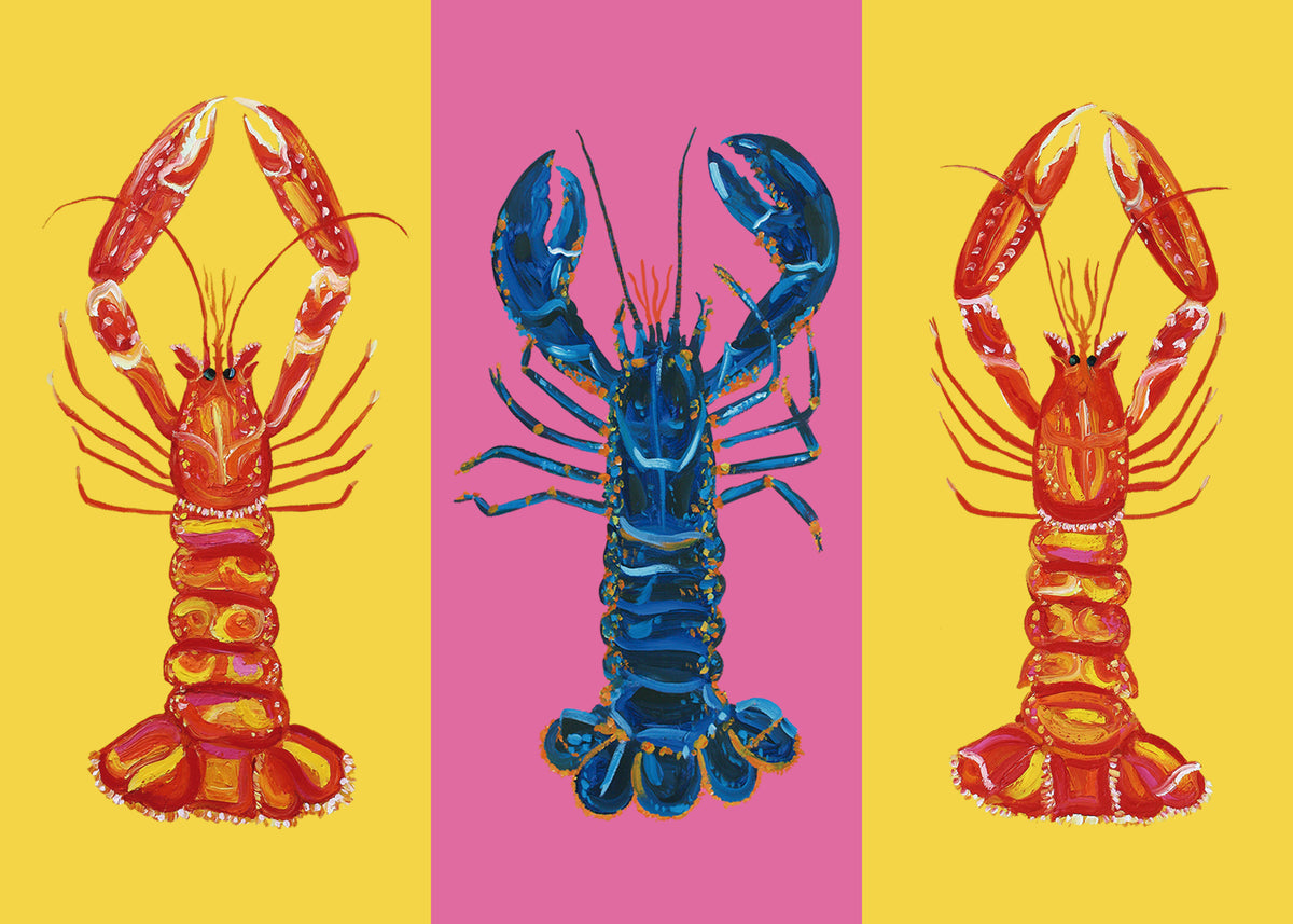 Lobster Langoustines Pop Art 2 - Unframed art print
