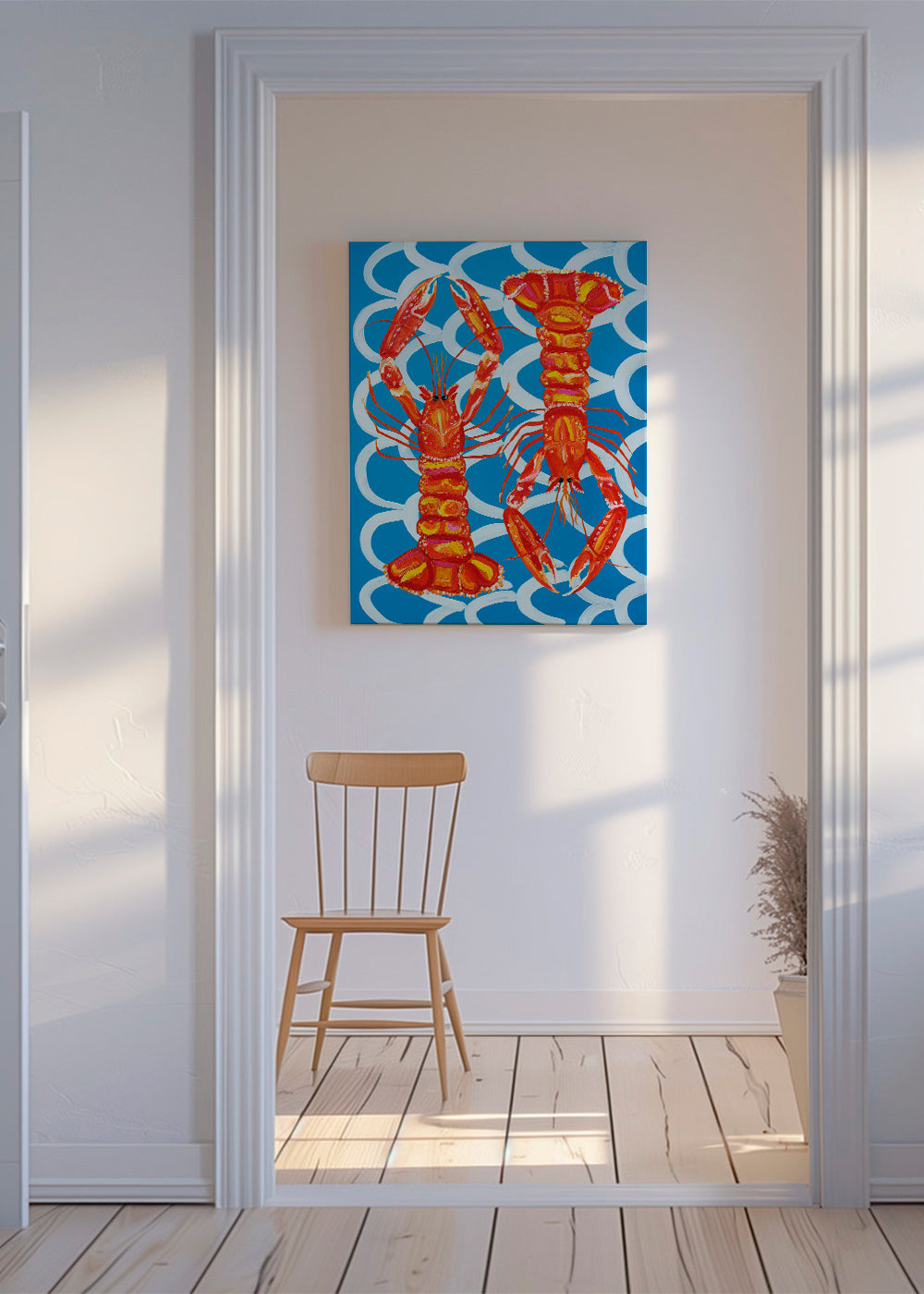 Langoustines On Blue - Alice Straker
