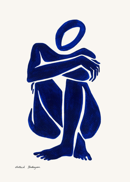 Blue figure #1 - Unframed art print