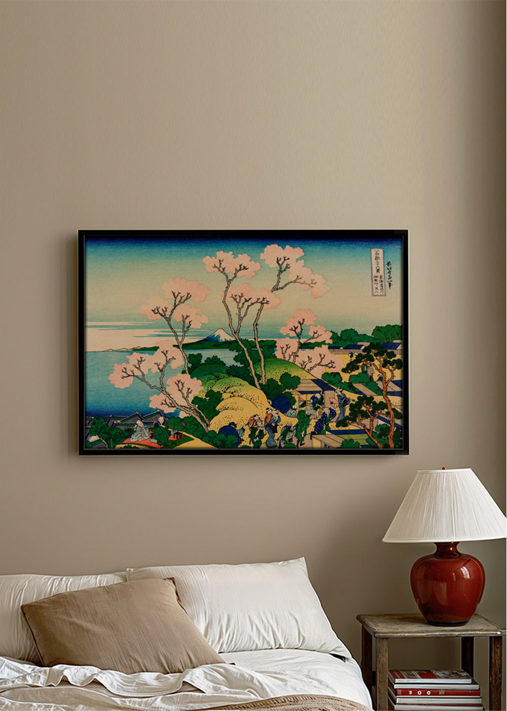 Landscape: Mount Fuji with Cherry Blossoms | Wall art, framed
