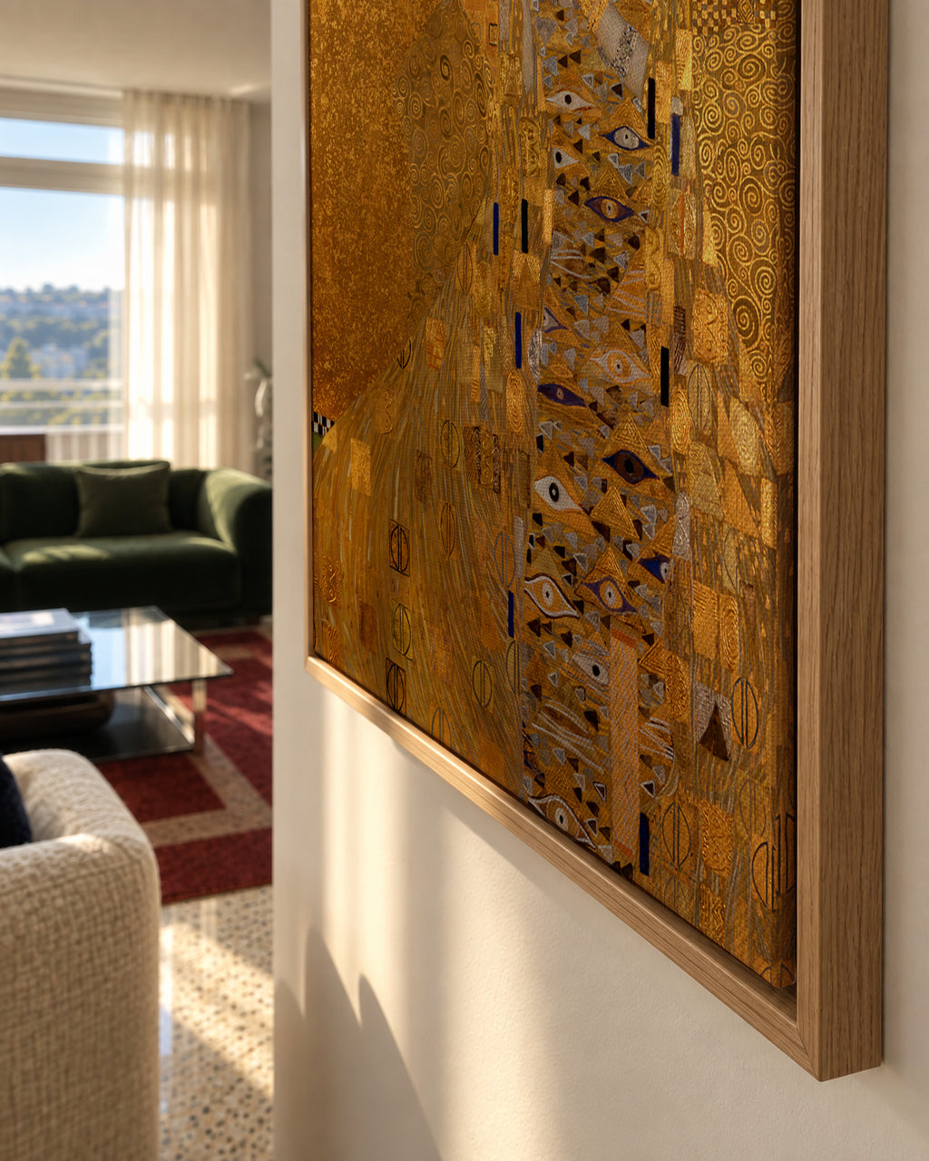 ADELE BLOCH BAUER I - Gustav Klimt - Framed canvas detail