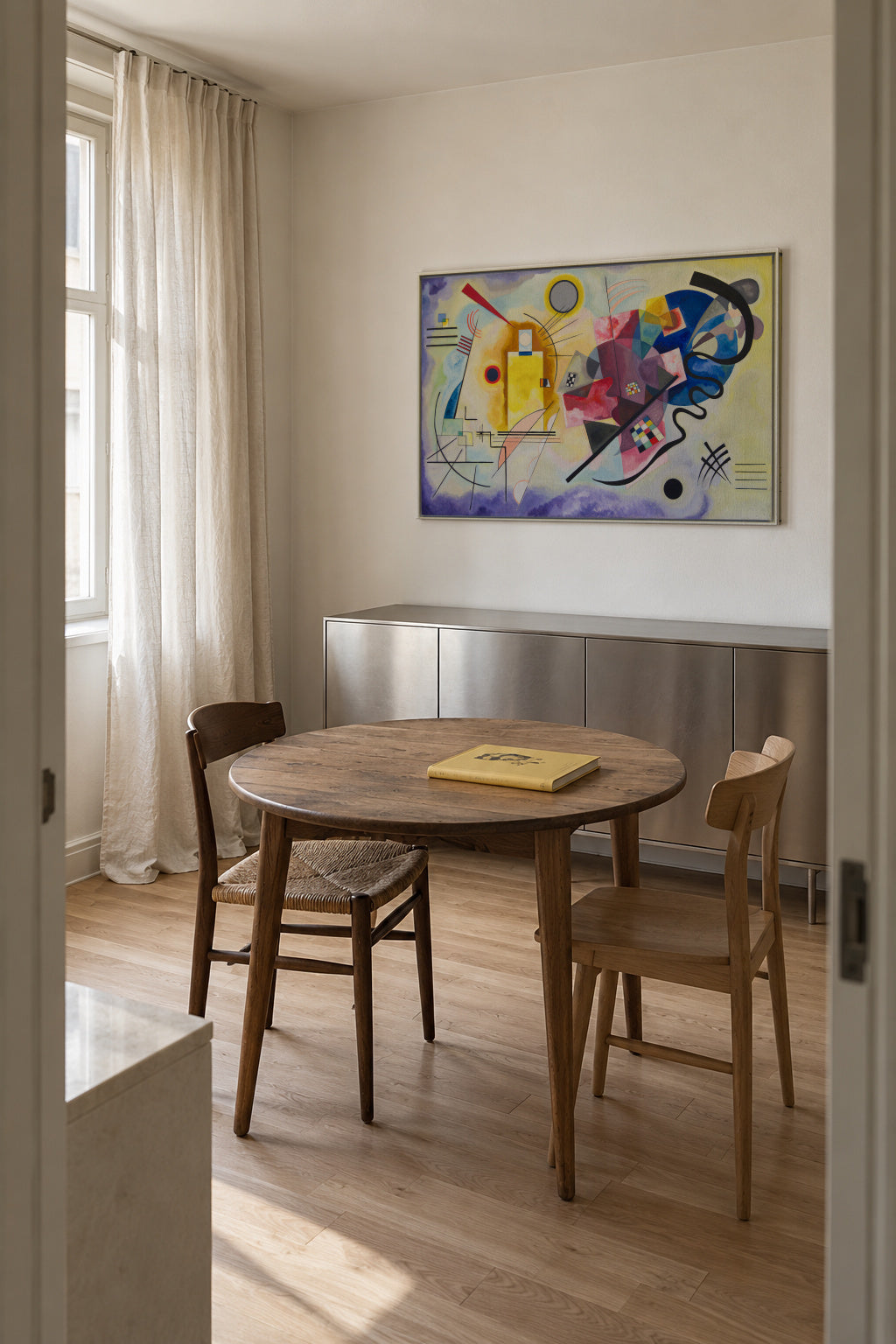 Gelb-Rot-Blau - Vasili Kandinsky - Unframed canvas in an interior