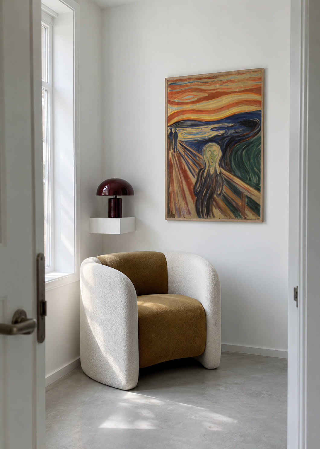 The Scream - Edvard Munch - Framed poster in an interior