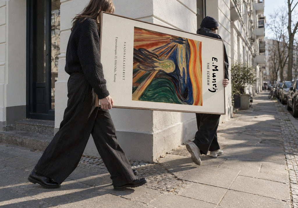 The Scream Exhibition - Edvard Munch - Framed canvas in an interior