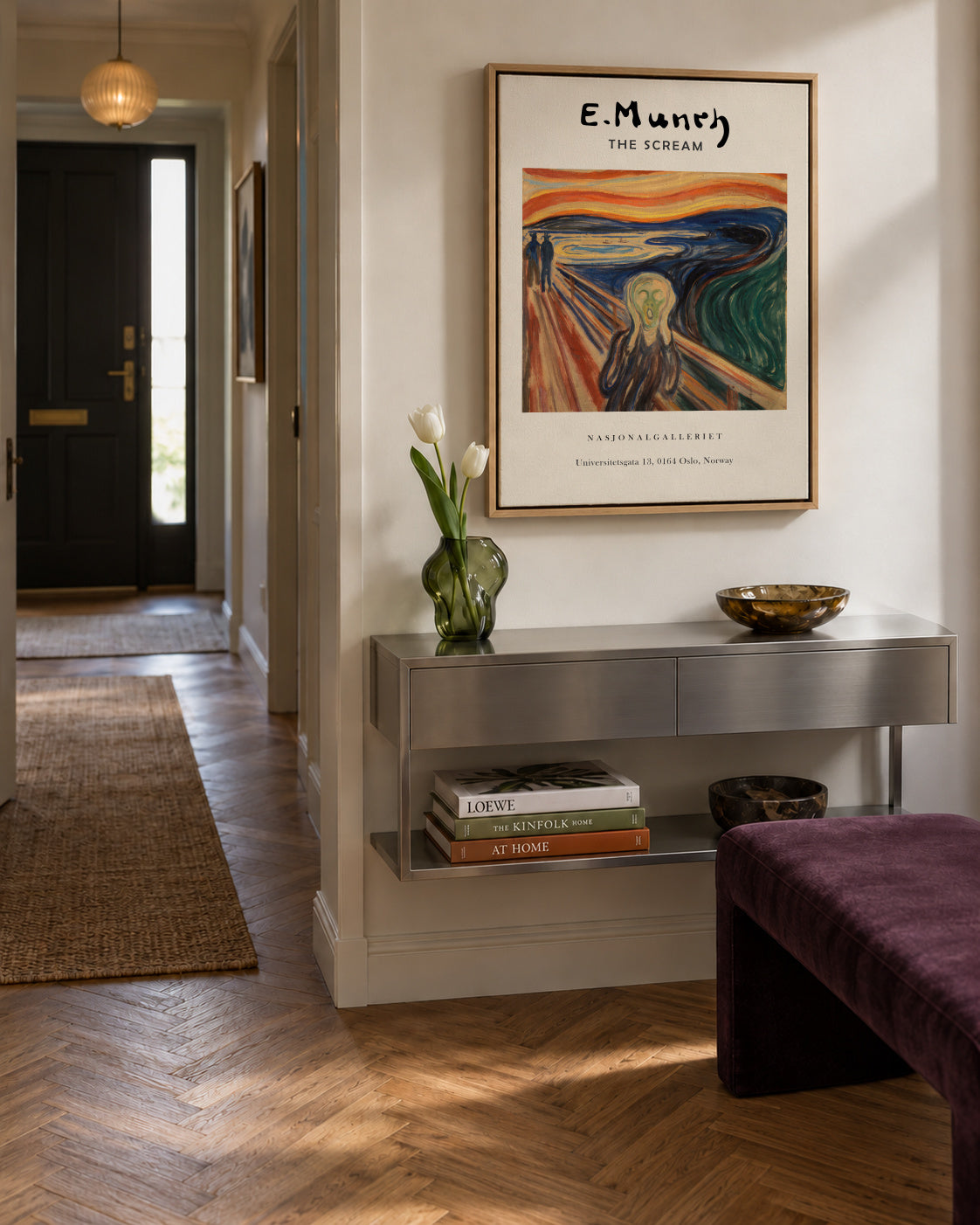 The Scream Exhibition - Edvard Munch - Framed canvas in an interior
