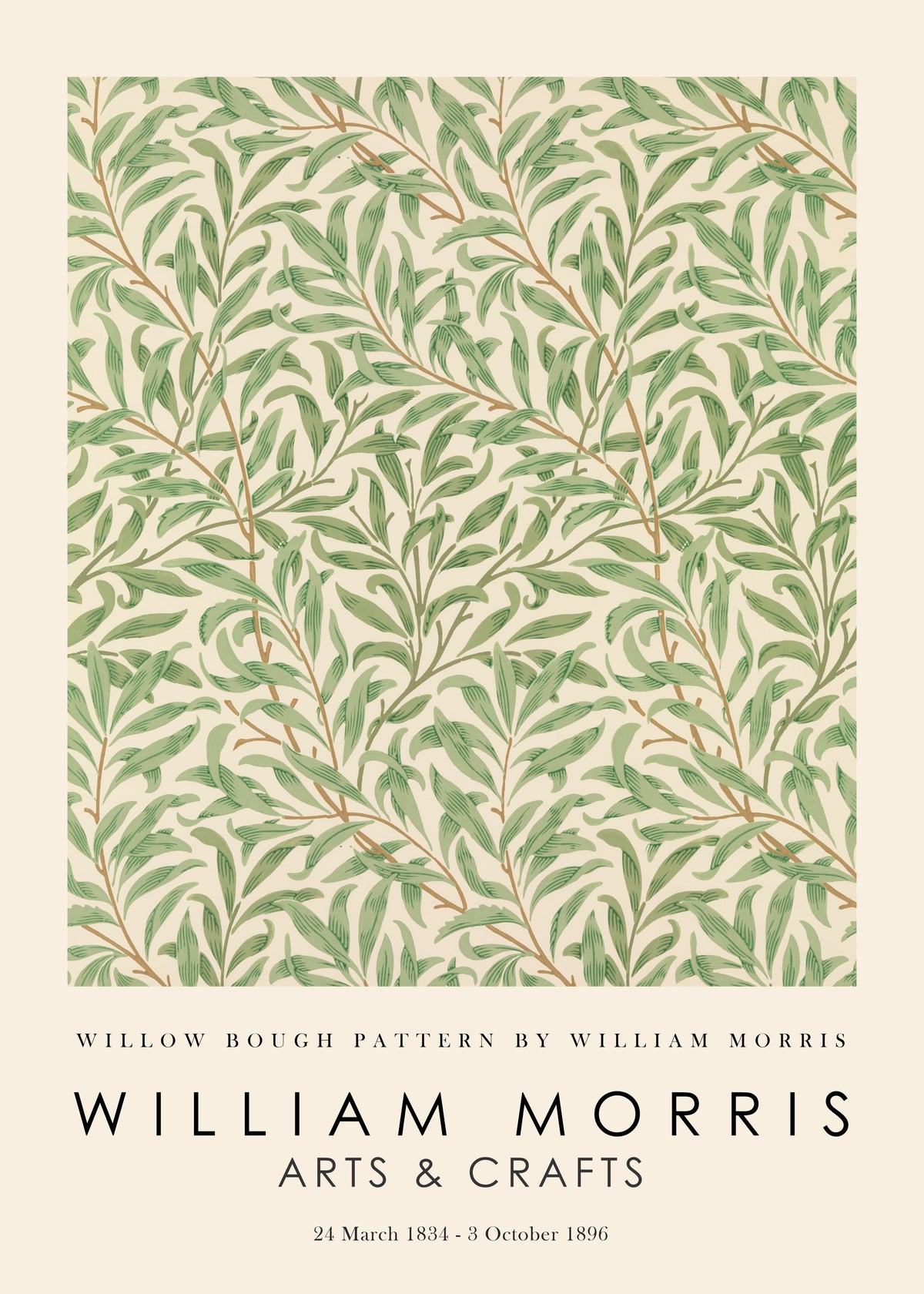 Willow Bough Pattern by William Morris Exhibition - Unframed art print