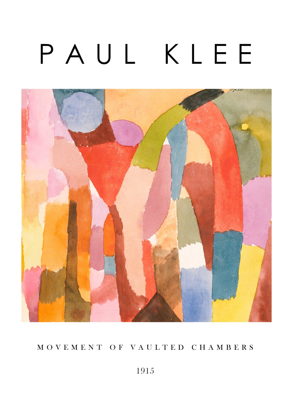 Movement of Vaulted Chambers Exhibition White - Paul Klee - Unframed art print