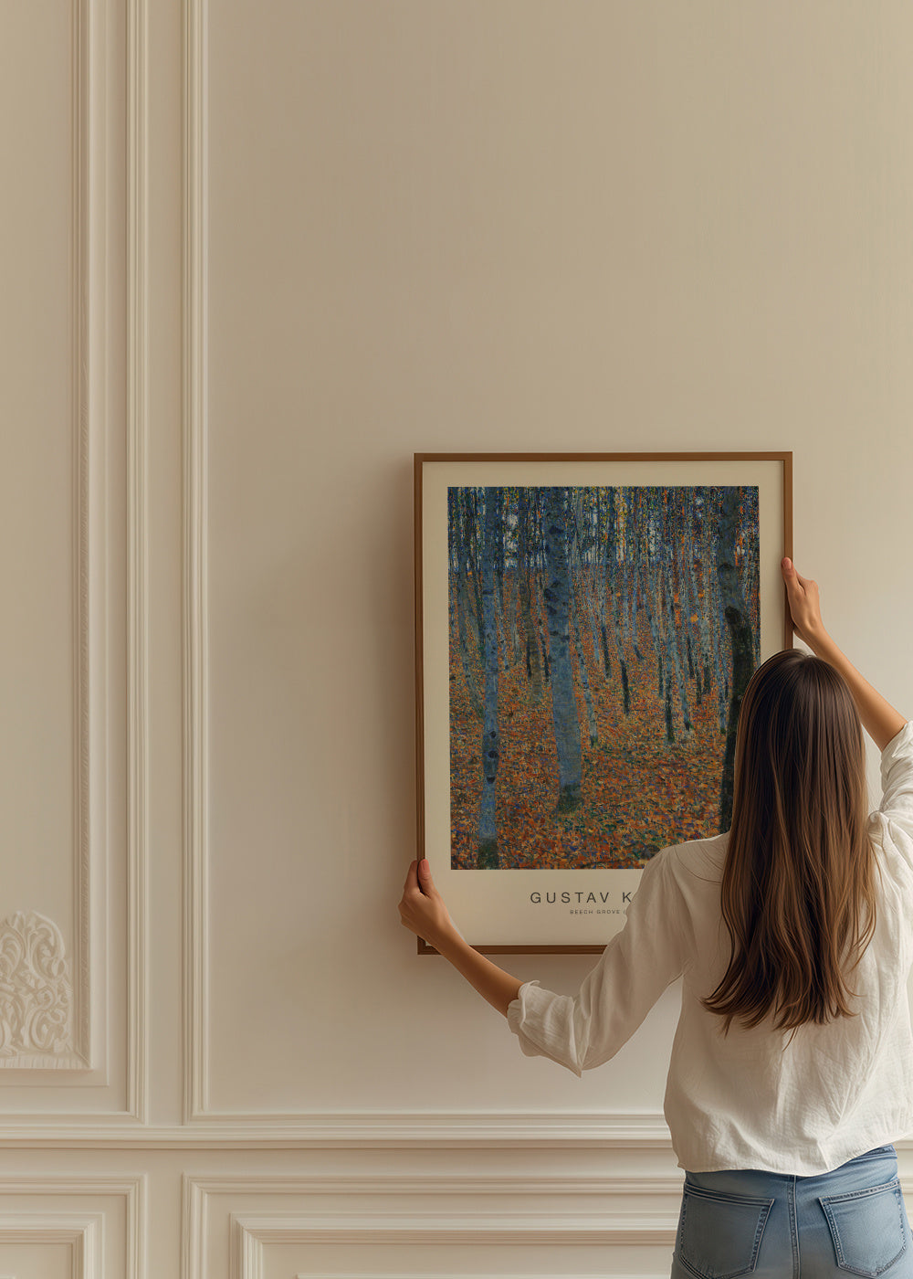 Beech Grove (Special Edition) - Gustav Klimt - Framed poster in an interior