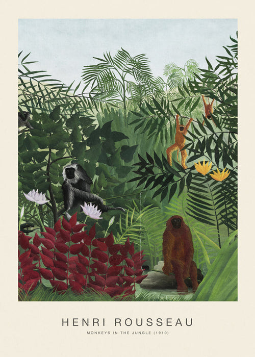 Monkeys in the Jungle (Special Edition) - Henri Rousseau