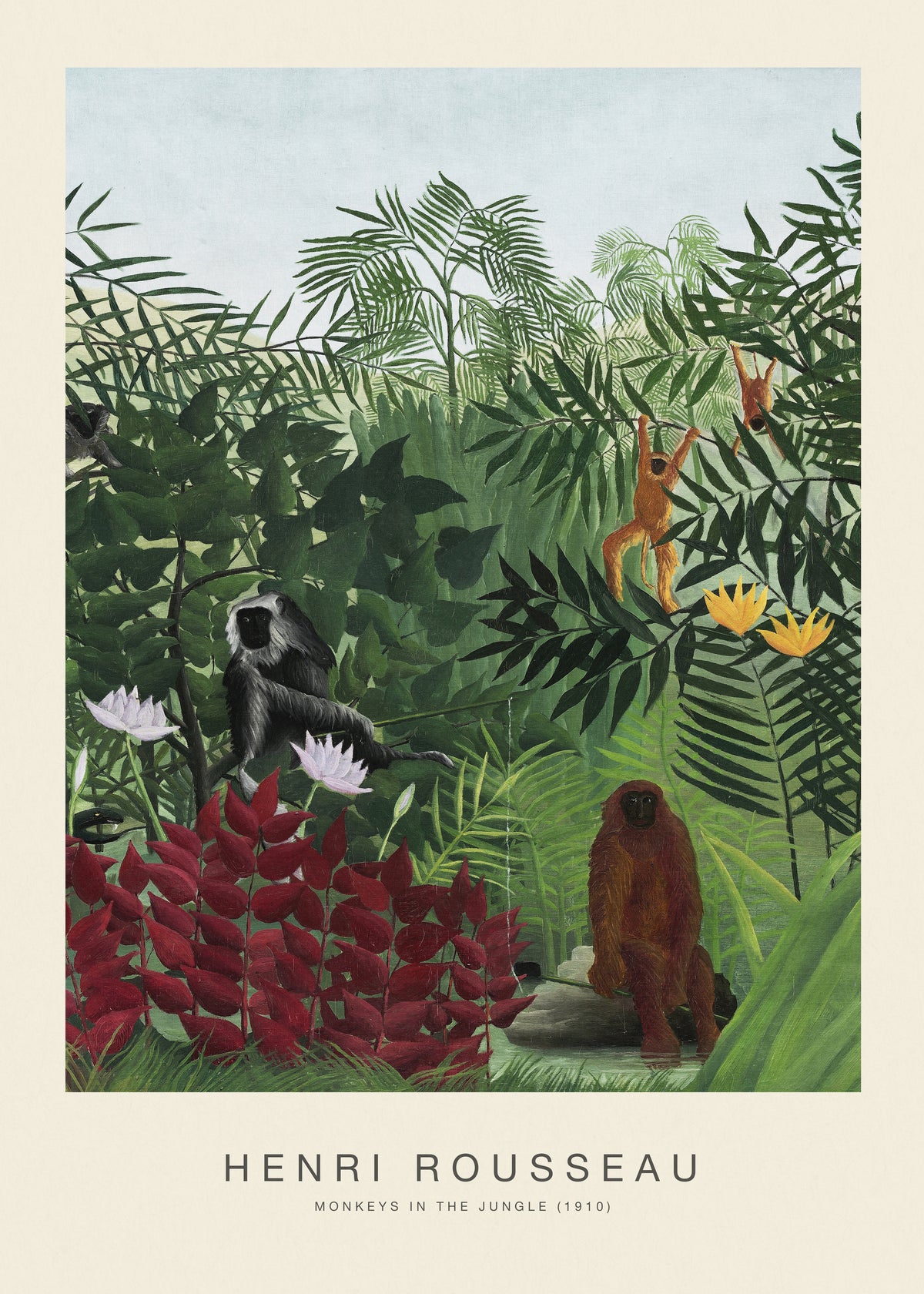 Monkeys in the Jungle (Special Edition) - Henri Rousseau - Unframed art print