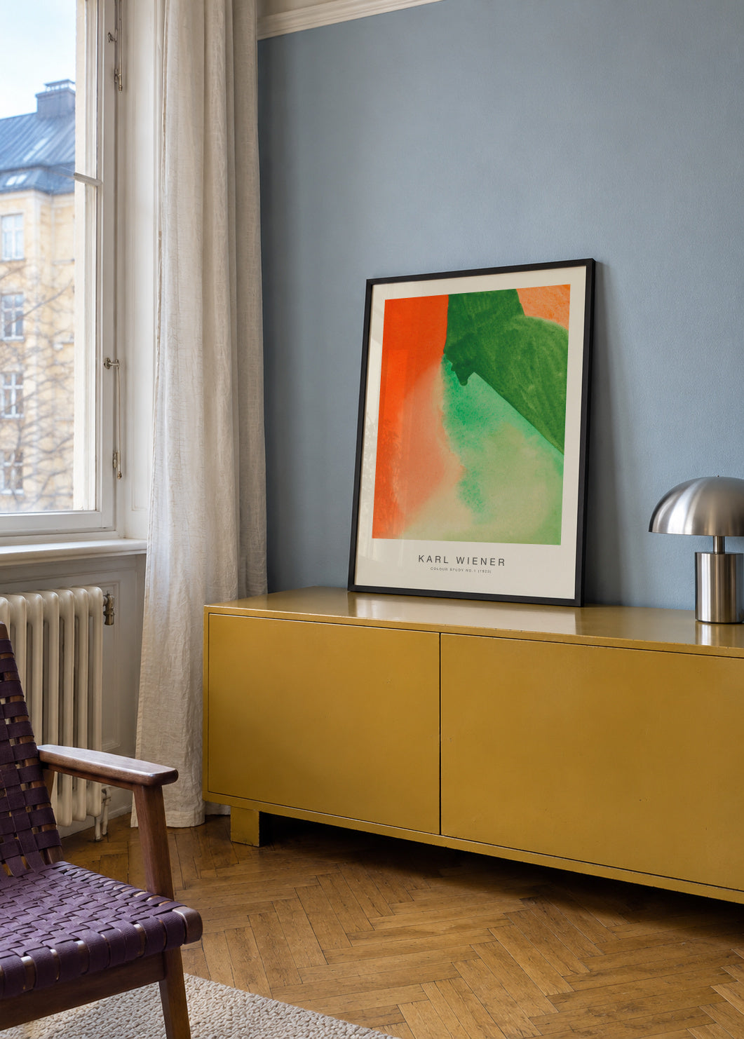 Colour Study No.1 - Karl Wiener - Framed poster in an interior