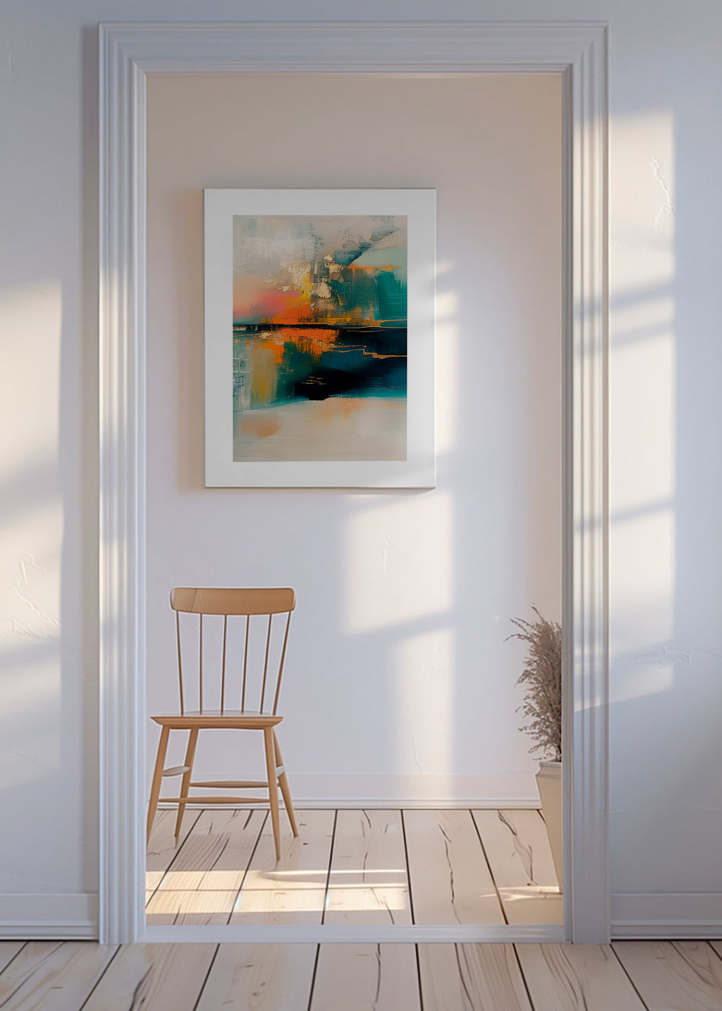 Abstract artwork with aquatic reflections – Canvas