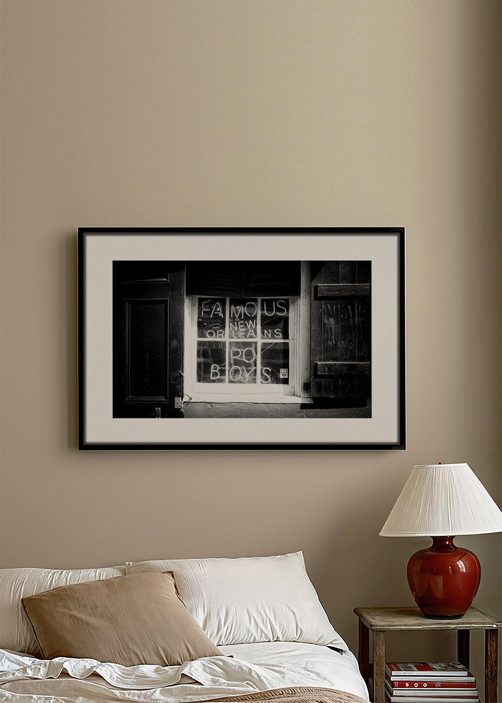 Kitchen art: New Orleans sign in black and white – Canvas2