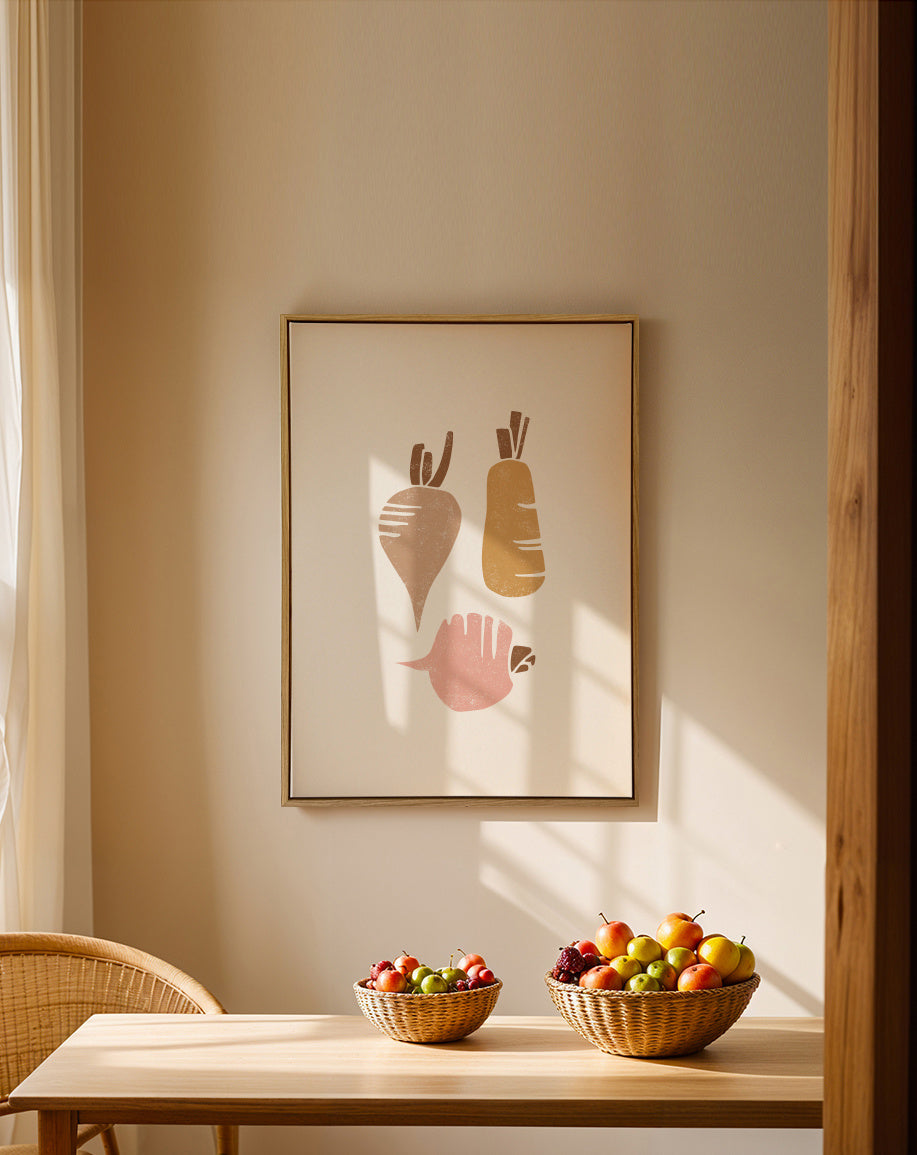 Rutabaga vegetable - Framed canvas in an interior