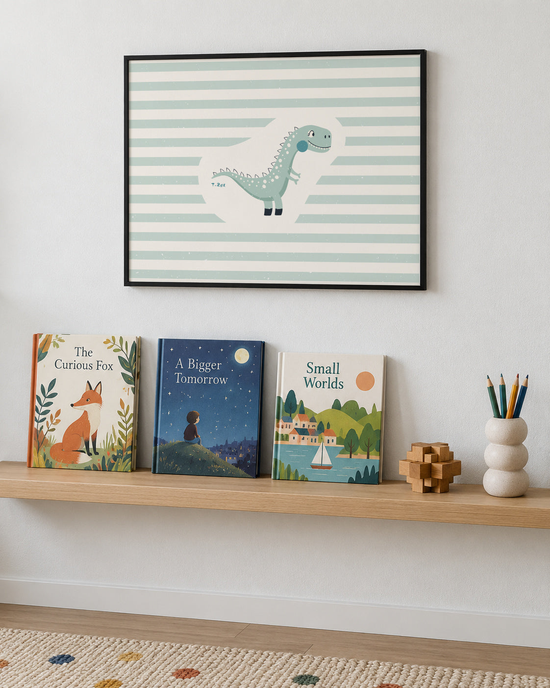 Dino T-Rex - Framed poster in an interior